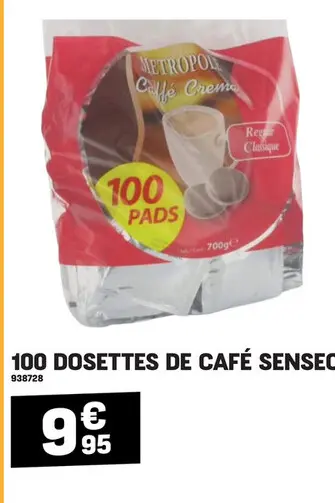 Offre: Dosettes de café senseo