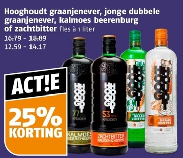 Aanbieding: Hooghoudt graanjenever, jonge dubbele graanje