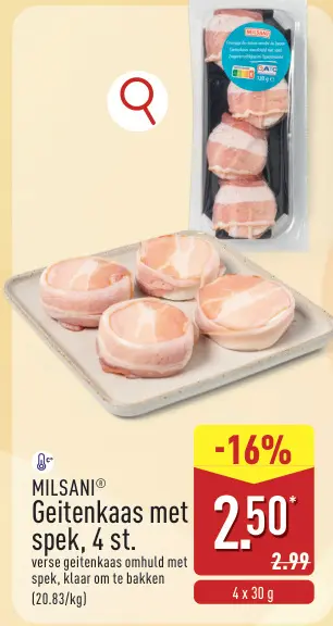 Promotie: Geitenkaas met spek