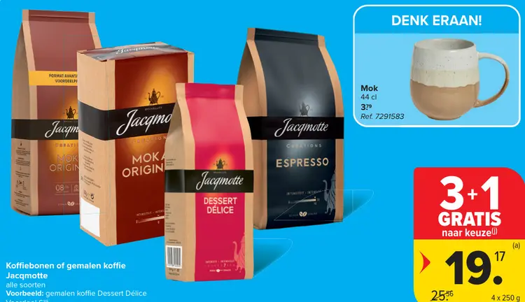 Promotie: Koffiebonen of gemalen koffie