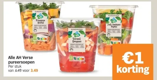 Aanbieding: AH Verse pureersoepen