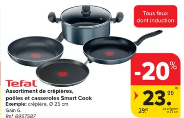 Offre: Assortiment de crêpières, poêles et casserole