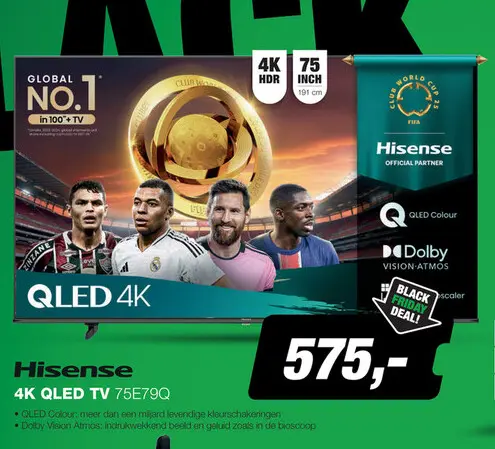 Aanbieding: Hisense 75E79Q QLED 4K Smart TV
