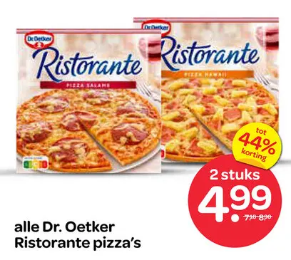 Aanbieding: Ristorante pizza's