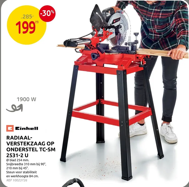 Promotie: Radiaal-verstekzaag op onderstel tc-sm 2531-2