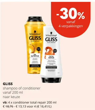Aanbieding: shampoo of conditioner