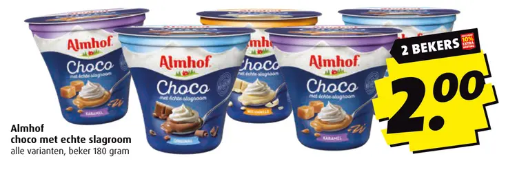 Aanbieding: Choco met echte slagroom