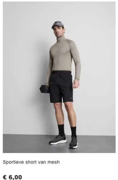 Promotie: Sportieve short van mesh
