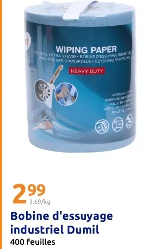 Offre: Bobine d'essuyage industriel