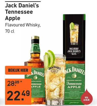 Aanbieding: Jack Daniel's Tennessee Apple