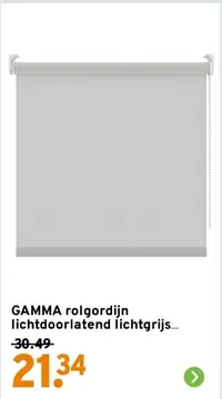 Aanbieding: GAMMA rolgordijn lichtdoorlatend lichtgrijs..