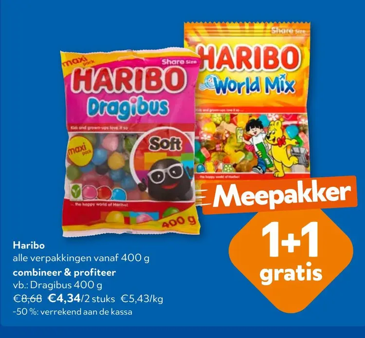 Aanbieding: Haribo Dragibus & World Mix