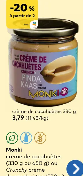 Offre: Crème de cacahuètes