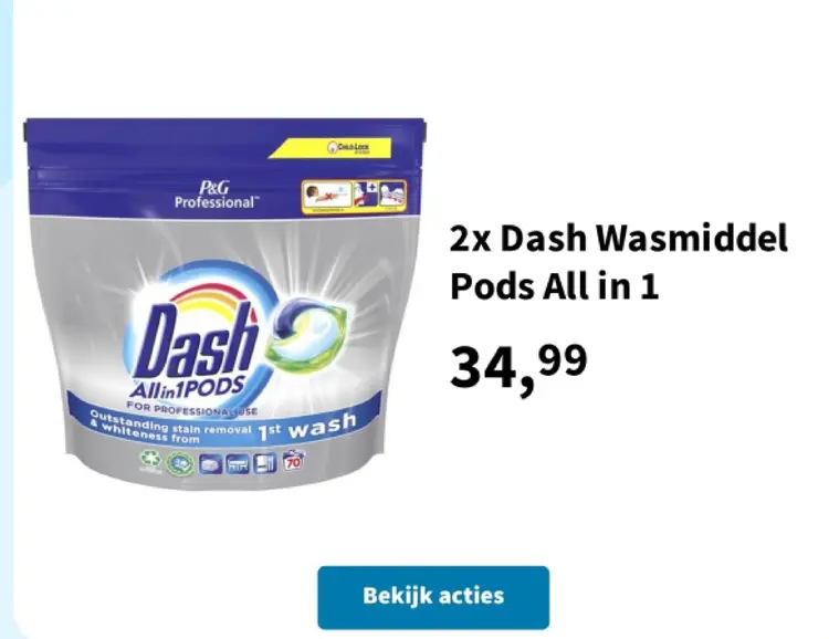 Promotie: Dash Wasmiddel Pods All in 1