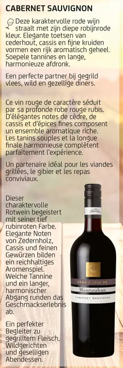 Promotie: Yves-louis de montauban Cabernet sauvignon