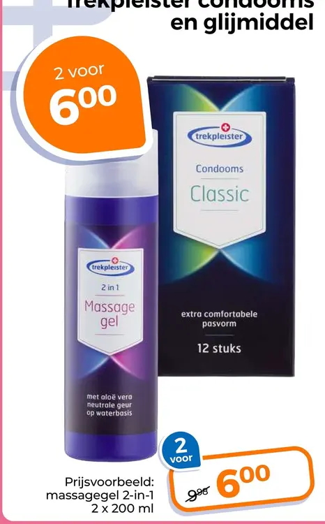 Aanbieding: Trekpleister condooms en glijmiddel
