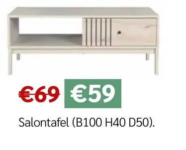 Promotie: Salontafel