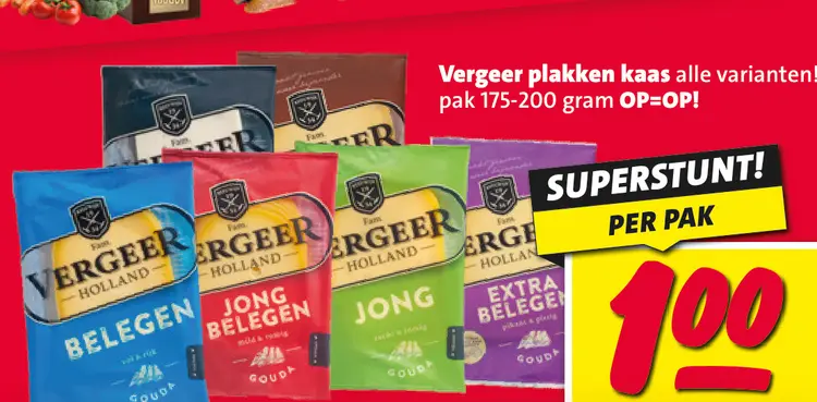 Aanbieding: Vergeer plakken kaas