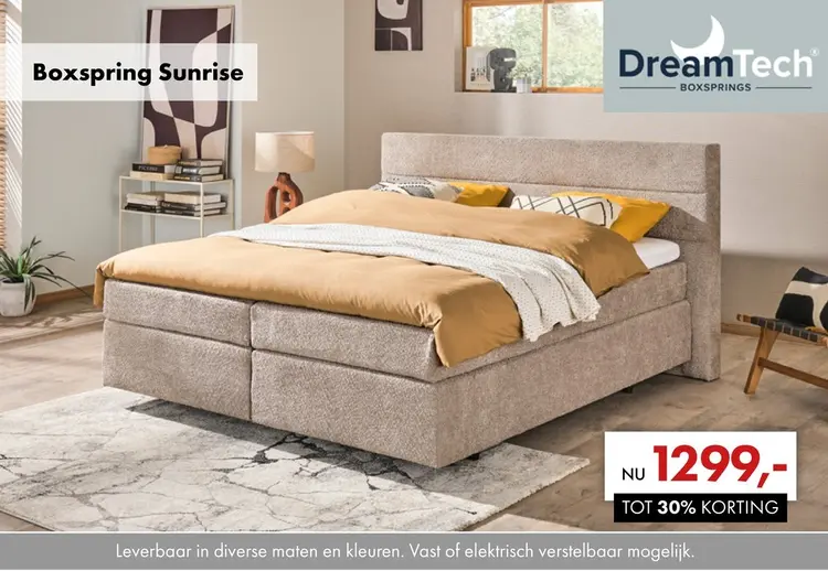 Promotie: Sunrise boxspring greige