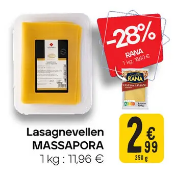 Aanbieding: Lasagnevellen MASSAPORA