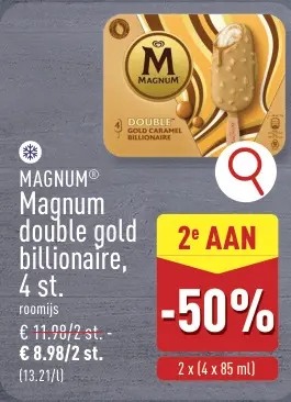 Promotie: Magnum double gold billionaire