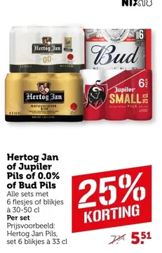 Aanbieding: Hertog Jan of Jupiler Pils of 0.0% of Bud Pills