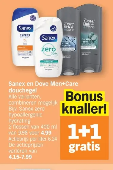 Promotie: Sanex en Dove Men+Care douchegel