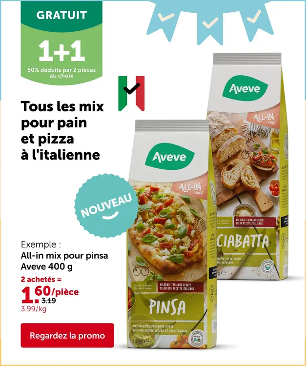 Offre: All-in mix pour pinsa