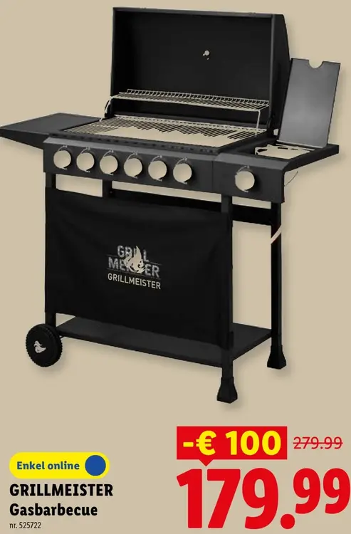 Promotie: GRILLMEISTER Gasbarbecue