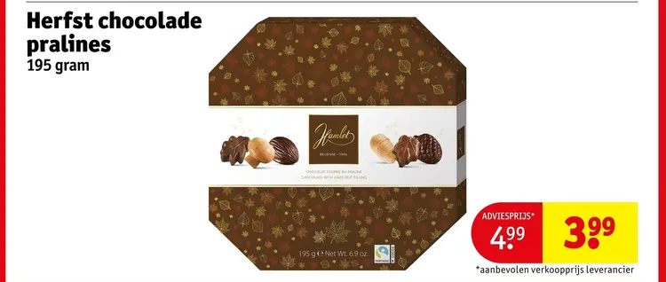 Aanbieding: Herfst chocolade pralines