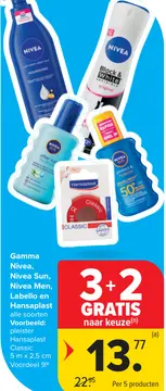 Aanbieding: Gamma Nivea, Nivea Sun, Nivea Men, Labello en Hansaplats
