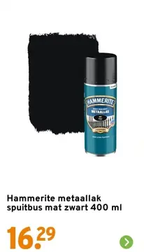 Aanbieding: Hammerite metaallak spuitbus mat zwart