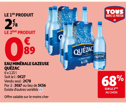 Promotie: Eau minérale gazeuse