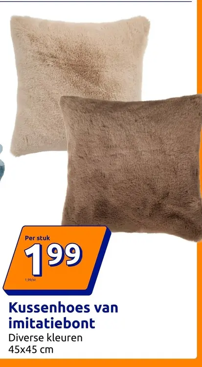 Promotie: Kussenhoes van imitatiebont