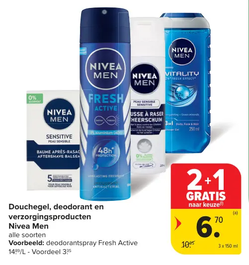 Promotie: Douchegel, deodorant en verzorgingsproducten