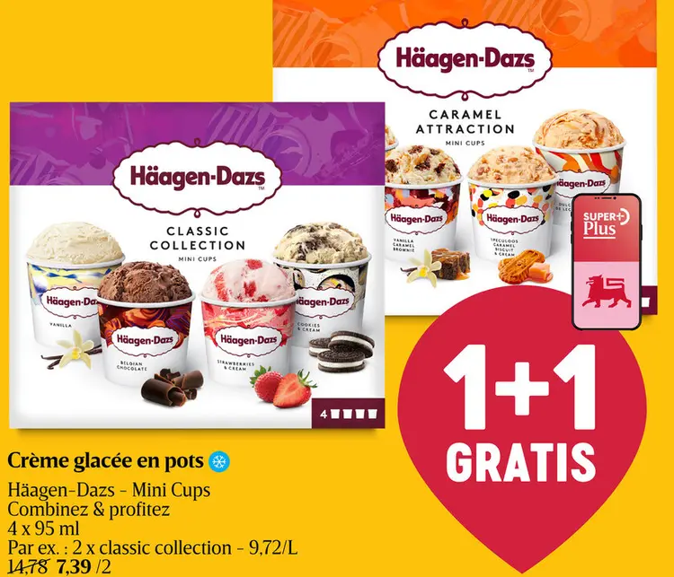 Offre: Crème glacée en pots