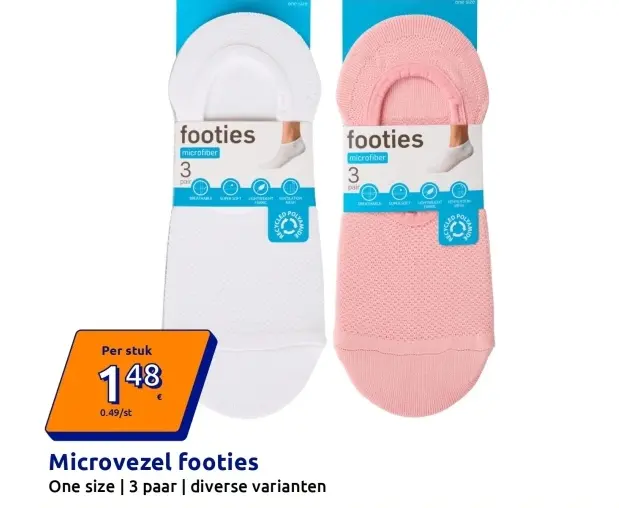Aanbieding: Microvezel footies