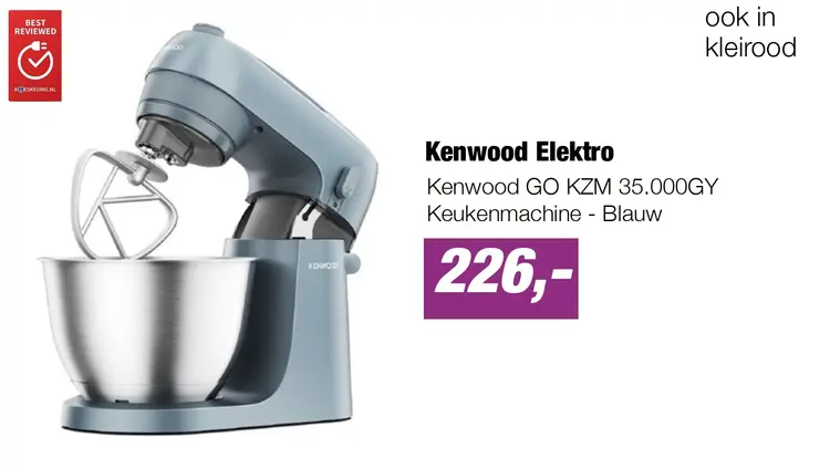 Aanbieding: Kenwood GO KZM 35.000GY Keukenmachine - Blauw