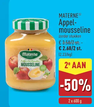 Promotie: Appel-mousseline