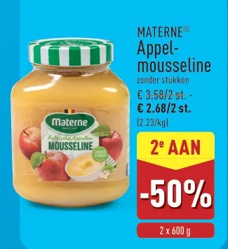 Promotie: Appel-mousseline
