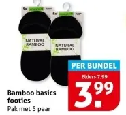 Aanbieding: Bamboo basics footies