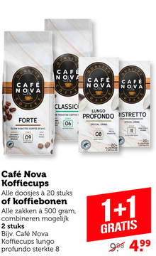 Aanbieding: Café Nova Koffiecups lungo profundo sterkte 8