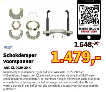 Aanbieding: Schokdemper voorspanner