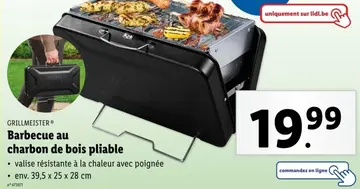 Offre: Barbecue au charbon de bois pliable