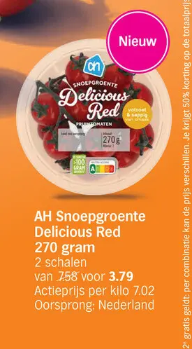 Promotie: Snoepgroente Delicious Red