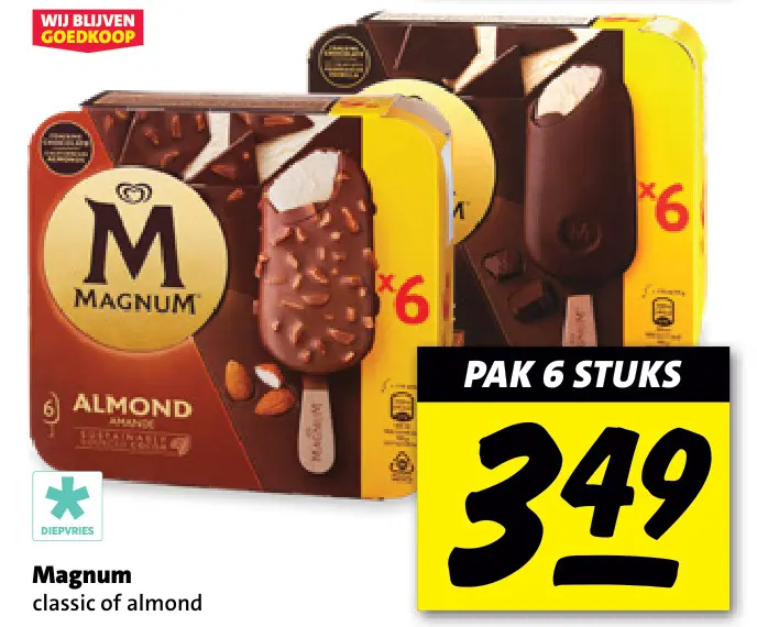 Aanbieding: Magnum classic of almond