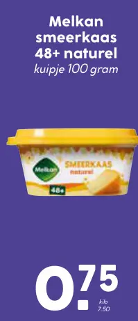 Aanbieding: Smeerkaas 48+ naturel