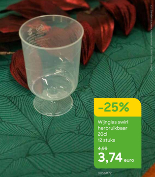 Aanbieding: Wijnglas swirl herbruikbaar