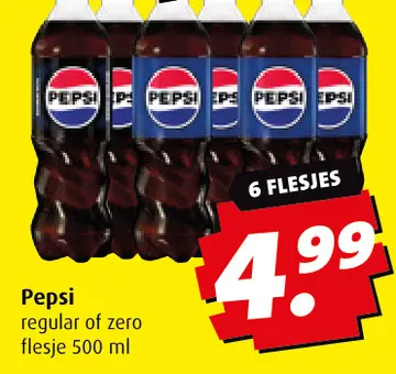 Aanbieding: Pepsi regular of zero