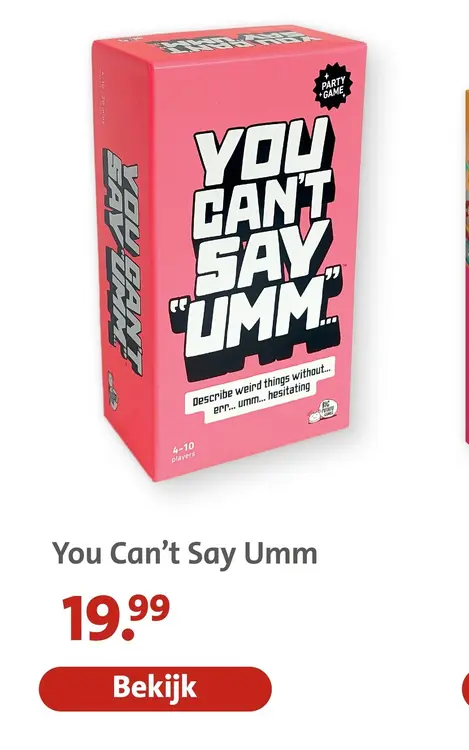 Aanbieding: You Can't Say Umm